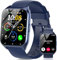 Reloj Inteligente Hombre, 1.85 Smartwatch con Llamadas Bluetooth, Podómetro/Pulsómetro/Monitor de Sueño, Impermeable IP68 Smart Watch, 110+ Modos Deportivos Pulsera Actividad para Android iOS Azul