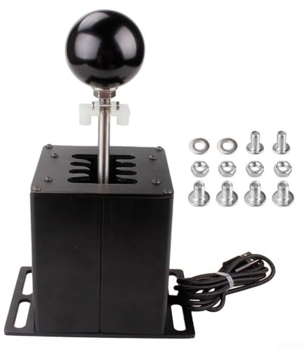 Niceminiwall Palanca de cambios USB H para rueda de carreras G29 G27 y THRUSTMASTER T300 T500 Sim Racing Game con 6+R 7 Gear y 7+R 8 opciones de cambio de aluminio plástico (7 velocidades + R-HB039)