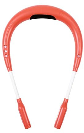 TAFAT Lampe de cou rechargeable USB-C. Technologie LED COB 2000mAh longue durée - Liseuse lumière douce pour lecture, tricot, bricolage. Chauffante, flexible, 5 intensités lumineuses (Rouge et noir)