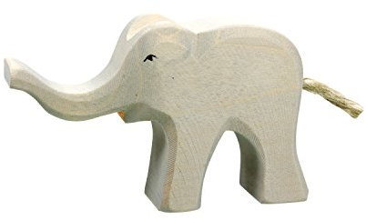Holzspielwaren Ackermann Elefantenkind aus Holz – Zoo Holzspielzeug, aus Schwäbischer Handarbeit (100% ökologisch)