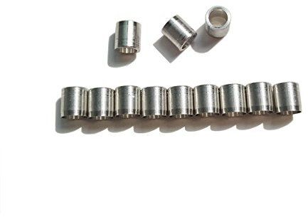 ZSHJG Bogenschießen Metall Explosionsgeschützte Ring Für Außendurchmesser 7,6mm Pfeil Welle 50 Stücke (Silber)