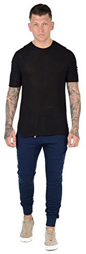 MyShoeStore Mens Slim Fits Tracksuit Bottoms Skinny Joggers Sweat Pants Fleece Jogging Ribbed Cuffed Ankle Waist Band Casual Gym Work Out Combat Track Jog Trousers Sweat Pants Size M-XXL