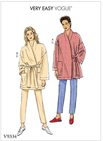 V9334 Y XS-S-M Misses' Jacket, Belt and Pants