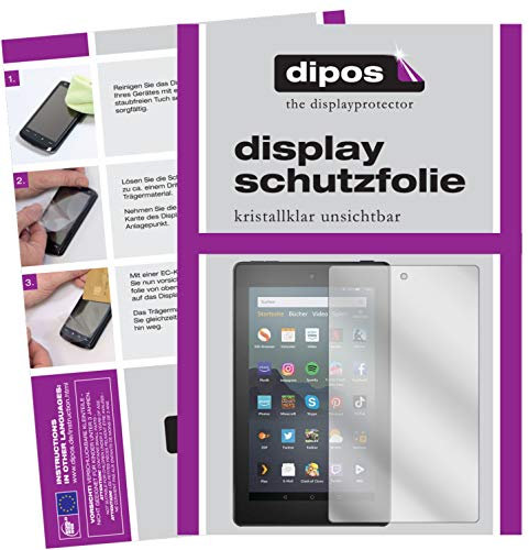 dipos I 2X Pellicola Protettiva Compatibile con Amazon Fire 7 Tablet (2019) Pellicola di Protezione Cristallo