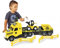 WADER 36430 Magic Truck Tieflader mit Bagger, Absperrgittern und Rampen, ab 3 Jahren, ca. 79 cm