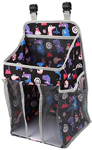 Baby Windel Aufbewahrungstasche, Kleinkind Kleinkind Kinderbett Bett Seite hängendes Bett Multifunktionale Windel Aufbewahrung Kinderzimmer Bin Korb Organizer Tragbar(43x25-Schwarz)