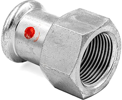 SANHA-Therm (Serie 24000) C-Stahl Pressfittinge SA, V, M-Profil Übergang mit Innengewinde (22 x 3/4)