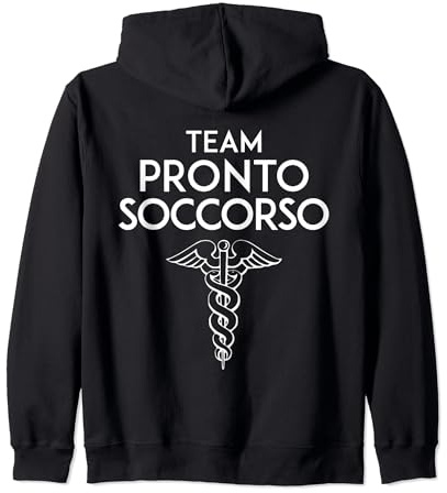 Team Pronto Soccorso,reparto ospedaliero.Personale sanitario Felpa con Cappuccio