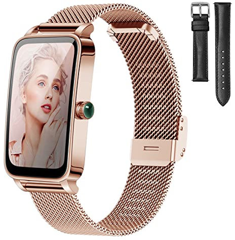BOCLOUD Smartwatch Damen Herren, Smart Watch für iPhone Android Handy, IP68 wasserdichte Smartwatch Blutsauerstoff/Herzfrequenz/Schlafüberwachung, Fitness Tracker Mehrere Sportmodi (UGold)