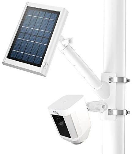 HOLACA 2-in-1 Pole Mount for Ring Solar Panel, Spotlight Cam Battery and Stick Up Cam/Pro Battery Accessories for Outdoor Mounting for Ring Solar Panel (White)