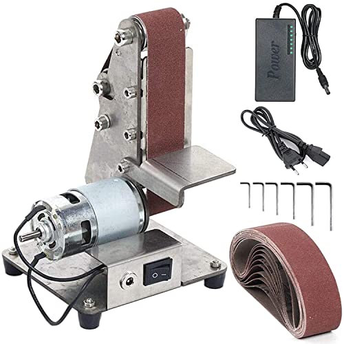 Memows 500W Mini Elektrischer Bandschleifer, DIY Polierschleifmaschine, Multifunktionaler Benchtop Vertical Edger für Metall Holzbearbeitung Cutter Edger 795 (500W)