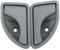 Viviance Innentürgriff vorne links und rechts kompatibel mit Renault Kangoo I 1997–2007 Twingo I 1993–2007 – Type A Grau links und rechts