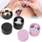 Bizzico Eyelash Extension Glue Storage Box, Pink, Rounded Jar with Snap-On Lid, 3 Compartments, 71 x 71 x 84 mm / 2.8 x 2.8 x 3.31 in, Storage Box for Eyelash Glue