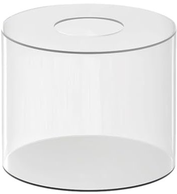 perfk Acrylic Cylinder Display Riser Round Tabletop Decoration Base Transparent Fillable Cake Tool Decor Clear Cake Stand Cake Tier for Wedding, 20CM
