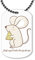 Miammo Little Mouse Character 7 - Just a Girl who Loves Cheese [LILMO] - Necklace Dog tag Pendant on Ball Chain