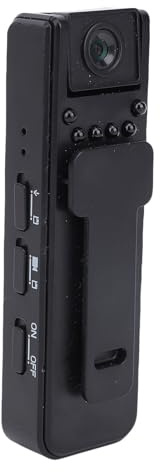 Mini Telecamera per il Corpo, Videoregistratore 1080P con Rotazione di 180 Gradi Telecamera di Sicurezza Portatile Indossabile, Telecamera per il Corpo della Polizia con Clip