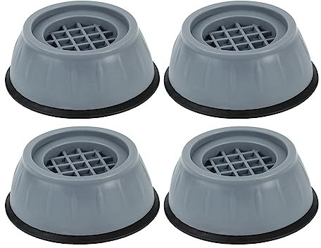 Almohadillas Para Pies De Lavadora, Almohadilla Antideslizante Para Pies, Soporte Lavadora, Patas Lavadora Antivibracion, Para Lavadora Secadora Neverareducir ruido y vibración, 4 Piezas, Color Gris