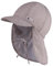 Sterntaler Schirmmütze Seersucker mit Nackenschutz und Bindeband für Jungen UV 50+ - Baby Mütze mit Ohrenklappen und Bindeband - Schirmmütze Baby mit Streifenoptik - blassbraun, 49