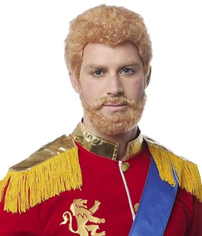 Horror-Shop Royale Prinzenperücke mit Bart