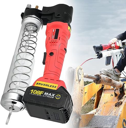 YEHOZZ Schnurlose Elektrische Fettpresse, Wiederaufladbare Fettpresse Mit 18-V-Lithiumbatterie, Eine Ladung Kann 40 Tuben öl Pumpen, Zum Schmieren Von Fahrzeugen Oder Maschinen