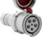 Brennenstuhl Industrielle CEE-Steckdose, 5-polig, für den Außenbereich, CEE-Steckdose 400 V/63 A mit Deckel, verschraubbarer Anschluss, Verwendung im Freien, Baustelle, Industrie, Camping, IP67, 63 A