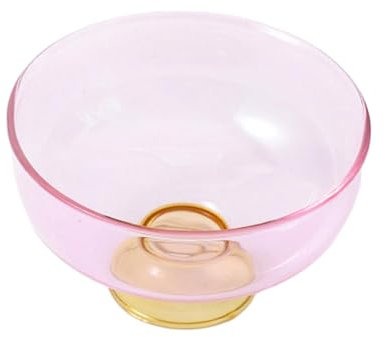 Sharplace Salad Bowl Ice Cream Bowl Soup Bowl, Decorative,Dessert Cup Glass Dessert Bowl for Holiday Wedding, Dessert, Salad, Pink