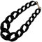 kawehiop Boho klobige Acryl Gliederkette für Damen, modischer Statement Schmuck, minimalistische Kleider, Pullover, Accessoires, Schwarz