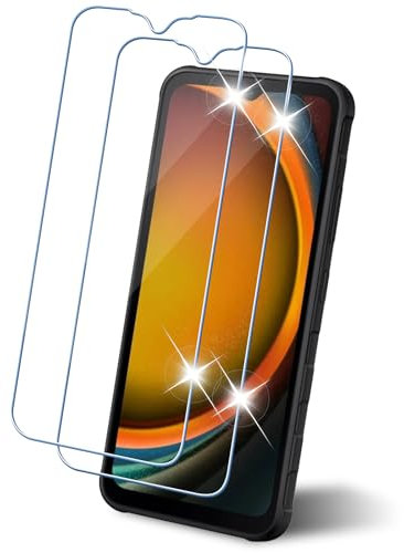 Tomooo Pellicola Protettiva Compatibile con Samsung Galaxy Xcover 7, Durezza 9H Vetro Temperato[3D Copertura Completaper], 2 Pezzi Antigraffio Schermo Pellicola, HD-Clear Senza Bolle Screen Protector