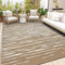 SHACOS Tappeto da Esterno per Giardino, 180 x 270 cm, Tappeti da Esterno Patio Impermeabile, Tappeto in Plastica Reversibile, Anti-UV, Tappeto Campeggio Esterno per Terrazza Balcone Picnic, ‌Marrone