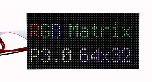 SeenGreat Panel de matriz LED RGB de 64 x 32 cm, pantalla a todo color con brillo ajustable para proyectos de bricolaje y pantallas, compatible con Raspberry Pi Pico/Arduino