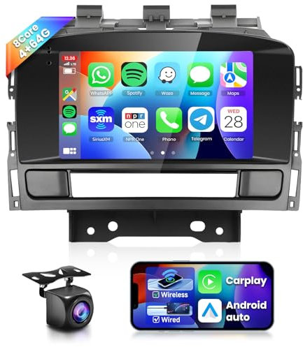 8 Kern 4G+64G Autoradio Android 15 für Opel Astra J 2011-2012/Buick Excelle GT XT 2010-2014, 7 Zoll HD IPS Touchscreen Auto Radio mit Carplay Android Auto DSP GPS Wi-Fi Bluetooth FM RDS Rückfahrkamera