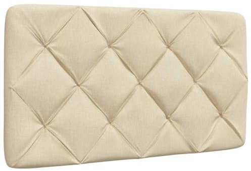 vidaXL Kopfteil-Kissen Creme 90 cm Stoff, Kopfteilkissen, Kopfkissen, Lesekissen, Kopfteilpolster, Rückenkissen, Kissen-Kopfteil, Kopfteil Polster