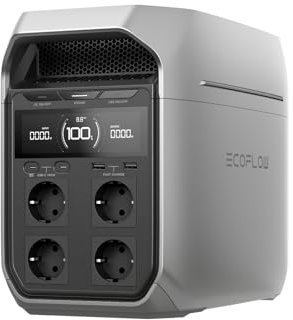 Station électrique Portable EF EcoFlow Delta 3 Plus,1024 Wh de capacité, Batterie LFP, Charge en 56 Min, Seuls Quelques Petits défauts dans l'emballage, Le Produit n'a Pas été utilisé (Reconditionné)