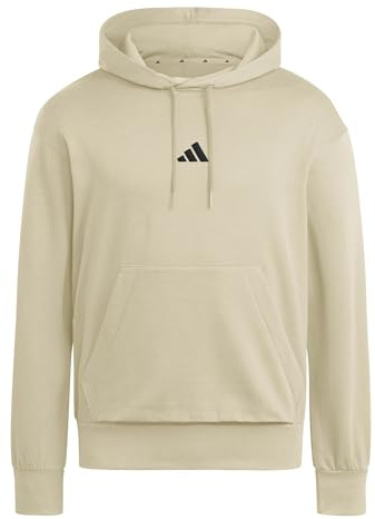 adidas Herren Essentials FEELCOZY Fleece Hoodie, Wonder Cargo/Black, 4XL