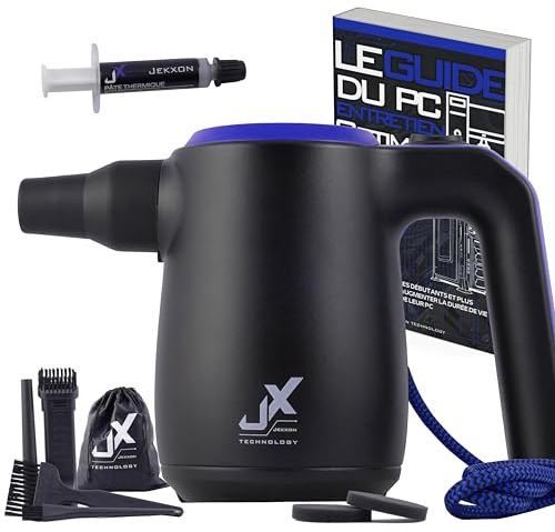Souffleur PC Dépoussiéreur Ultra Puissant 500W - Pâte Thermique Incluse - Guide Entretenir son PC Offert – Dépoussiérants Puissants Idéal pour PC - Souffleur Air Comprimé Filaire à Vitesses Variables