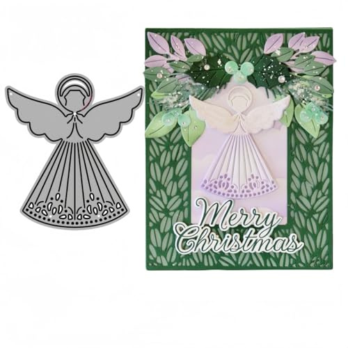Sredwtk Weihnachten Engel Stanzschablonen Weihnachten Metall Prägeschablonen Stanzformen Schneiden für DIY Karte Sammelalbum Scrapbooking Fotoalbum Deko