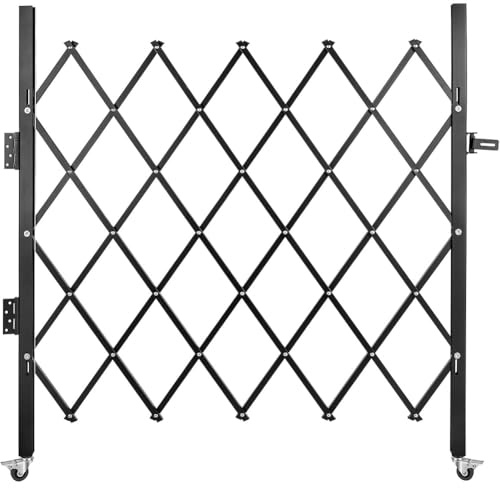 Ausziehbares Sicherheitstor, 360°-Rolltor Aluminiumlegierungsgewebe Faltbare Stahlsicherheitstore für Garage, Hof und Einfahrt(2x3m)