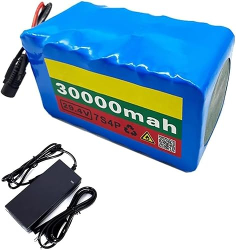 Batterie pour Vélo Électrique 24V 30Ah, Batterie Lithium-ION avec BMS 20A pour Chargeur De Moteur De Vélo Électrique 500W - 50W 24V 30Ah,T