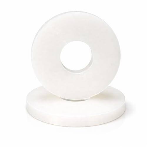 M6 Arandelas de Nylon DIN 9021 – Aislamiento Antigalvánico – Arandelas Plásticas PA66 – Para Tornillos Inox A4 AISI 316 – Uso Exterior, Náutica y Paneles Solares (100, Blanco, M6)