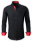 Alex Vando Mens Dress Shirts Regular Fit Long Sleeve Stretch Business Dress Shirts for Men,Black,XL
