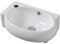 Durovin Bathrooms Ceramic Basin - Wall Hung or Counter Top Mount Sink - Single Corner Tap Hole with Overflow - 420 x 280 x 150mm (WxDxH)