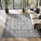 SIMPEX Orientalischer Teppich Wohnzimmer, Schlafzimmer, Esszimmer, Läufer, Flur Boho Teppich Kurzflor Weich 12 mm Carpet Orient, Grau, 200 x 290 cm