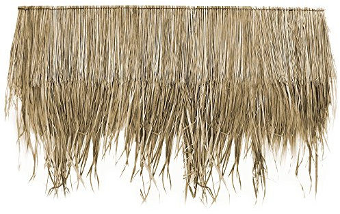 Thaiboo 50x Panneaux de toit en bardeaux de palme Feuilles de palmier | 100% matériel naturel | Résistant aux intempéries Imperméable et durable | Intérieur et extérieur | 115cm x 80cm | 50 pièces