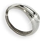 Weißgold Taufring Anhänger mit Zirkonia für Taufkette 14 Karat Gold 585 (Art.851017)