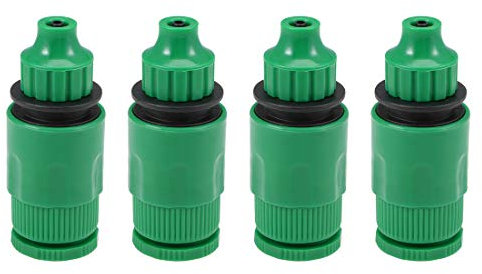 sourcing map Hose Tap Connector G1/2,Faucet Nozzle Quick Connect Adapter Fitting 4mm Inner Diameter Hose for Garden Irrigation System 4pcs