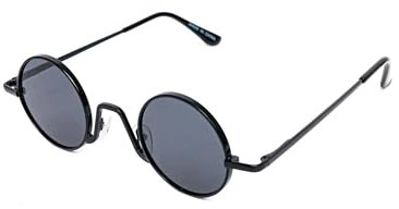 Brille rund Gold mit Gläsern schwarz