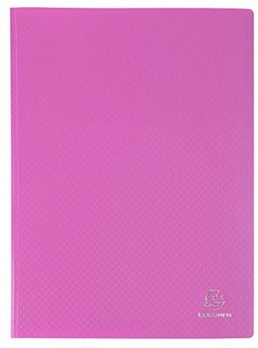 Exacompta 88117E Sichtmappe Opak PP blickdicht, 24 x 32 cm, für DIN A4, 100 Kristallhüllen, hohe Transparenz, 1 Stück, rosa