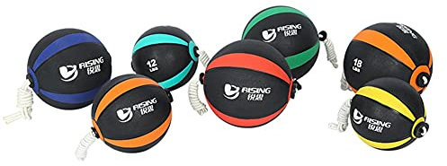 ZXQZ Medizinbälle Mit Kordelzug, Gummi-Wurfball-Set, Schwerkraftmedizinbälle Werden für Das Krafttraining Verwendet, 6 Lb, 8 Lb, 10 Lb, 12 Lb, 14 Lb, 16 Lb, 18 Lb.