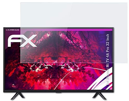 atFoliX Plastic Glass Protective Film compatible with Xiaomi Mi TV 4A Pro 32 Inch Glass Protector, 9H Hybrid-Glass FX Screen Protector