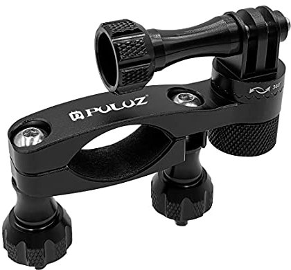 PULUZ Bike Camera Mount Handlebar Clamp for Gopro, 360 Degree Rotation Bicycle Motorcycle Bar Mount Accs for GoPro HERO 12 11 10 9 8 7 6 5 & DJI Osmo Action Camera